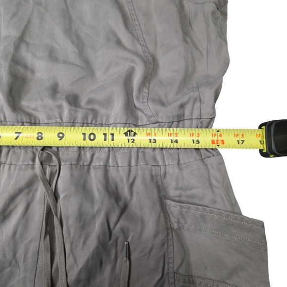 Callia Women's Utility Romper Khaki Drawstring Waist Sleeveless Size M - Picture 2 of 7